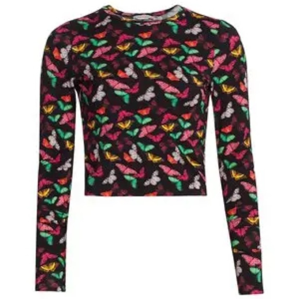 Alice and Olivia long sleeve butterfly blouse size M